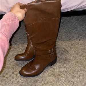 Brown tall boots
